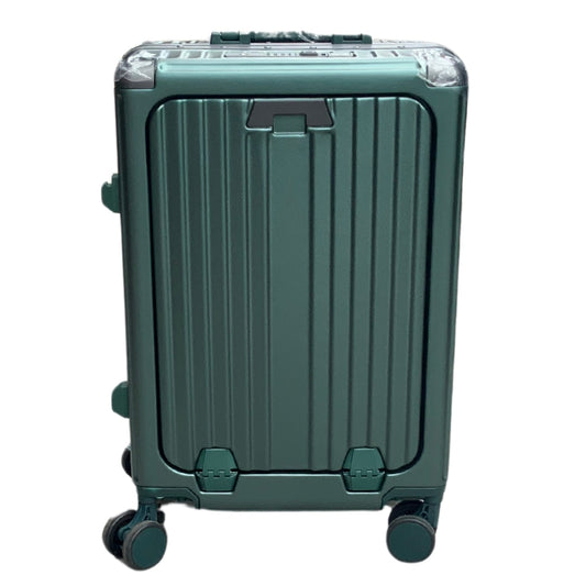 Sanzheng 6003 Carry-On Luggage with Aluminum Style, Laptop front open, cup holder and charger